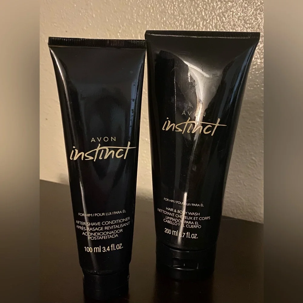 NEW Avon Instinct Men’s Grooming Set Hair & Body Wash + Aftershave Conditioner